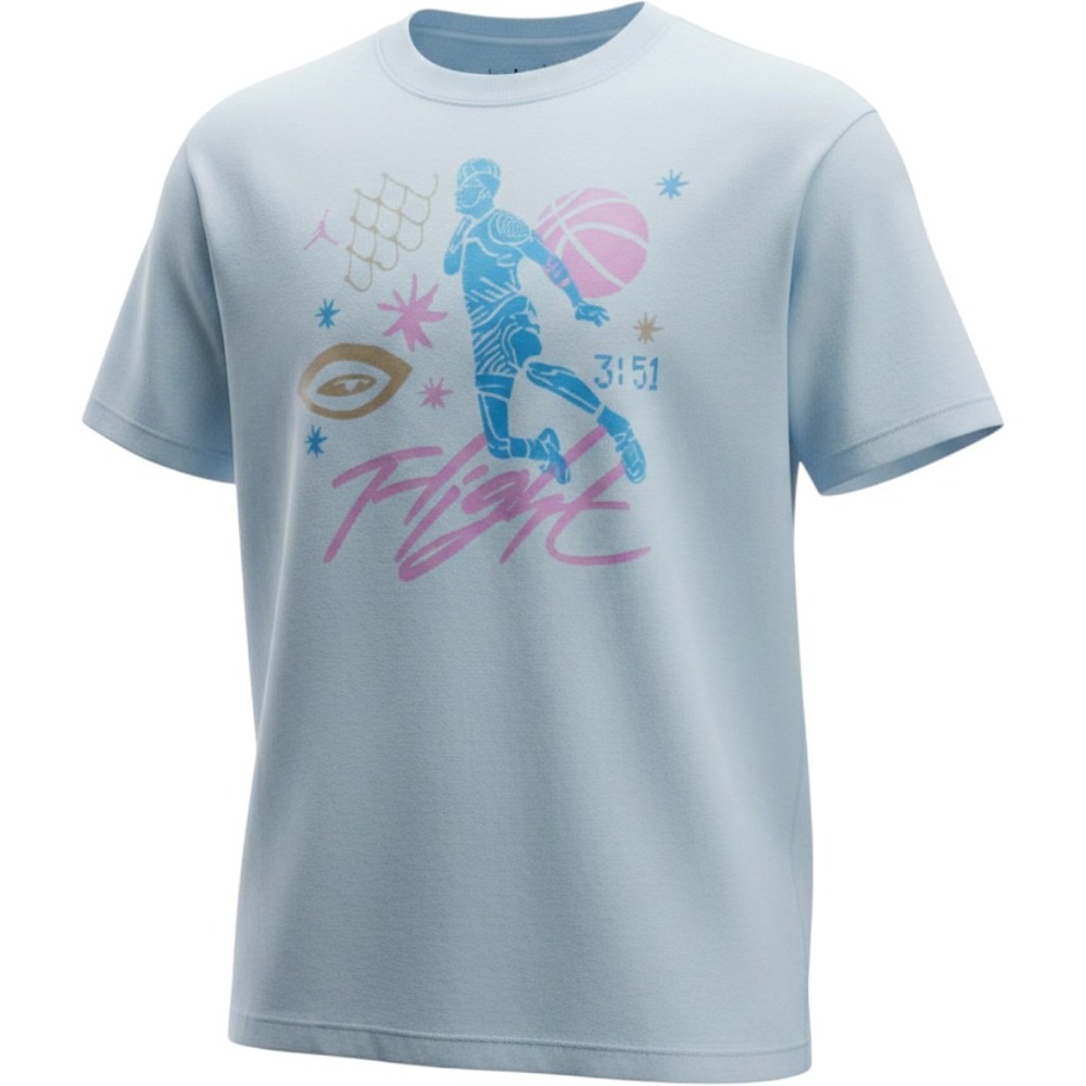 Nike Women Air Jordan T-Shirt Oversized Sportswear Performance Activewear,‎ Blue